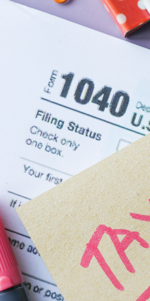 photo of papers with Tax Due