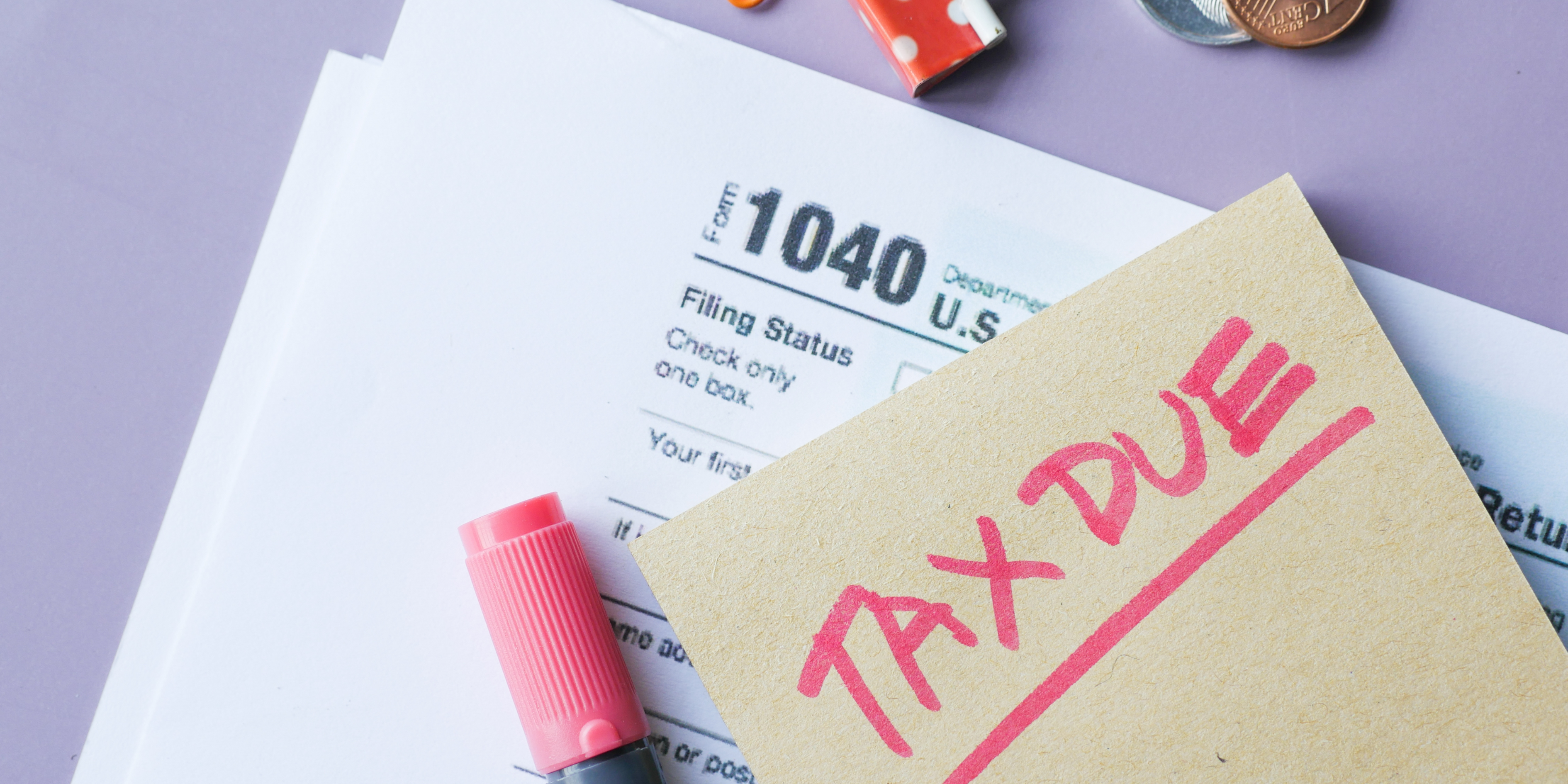 photo of papers with Tax Due